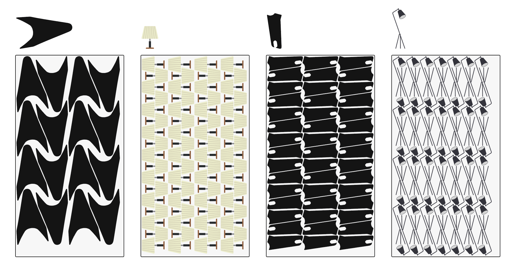 Arrange Master Single Item Fill showing four shape-based vector packing patterns